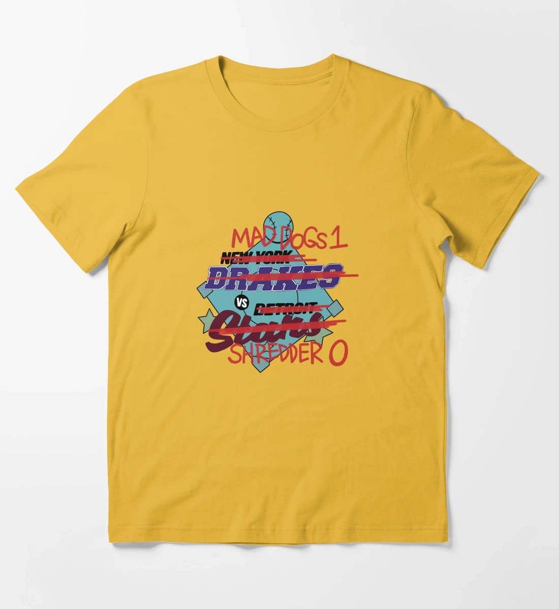 Mad Dogs 1 VS Shredder 0 T-Shirt Yellow