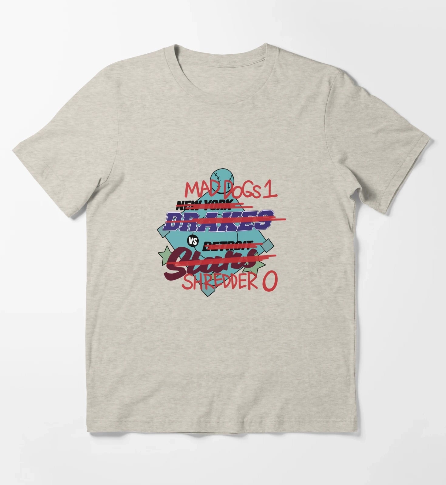 Mad Dogs 1 VS Shredder 0 T-Shirt Cream