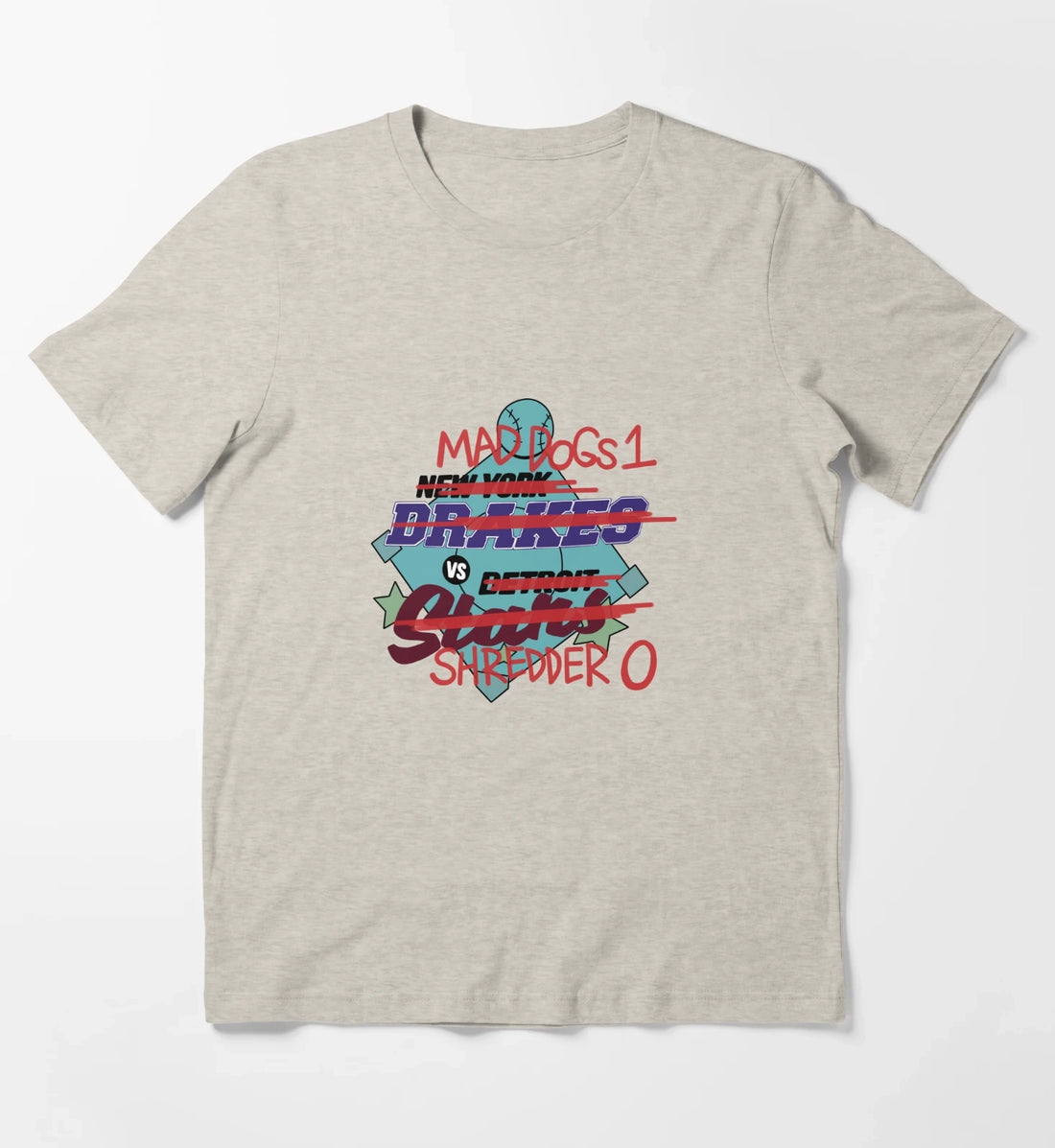 Mad Dogs 1 VS Shredder 0 T-Shirt Cream