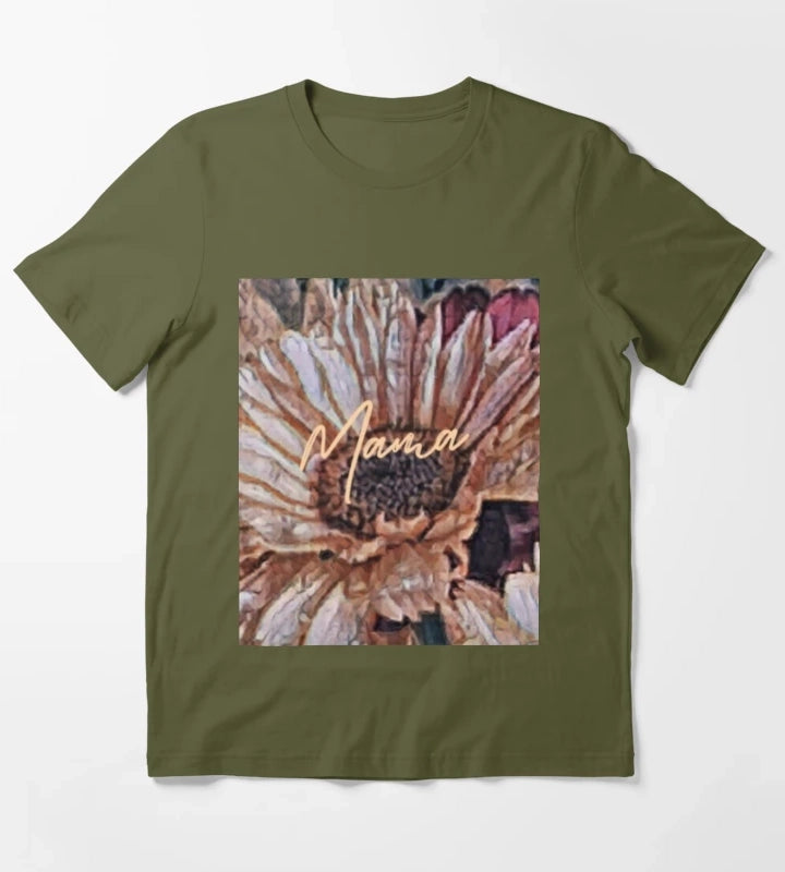 Mama Daisy T-Shirt Olive Green