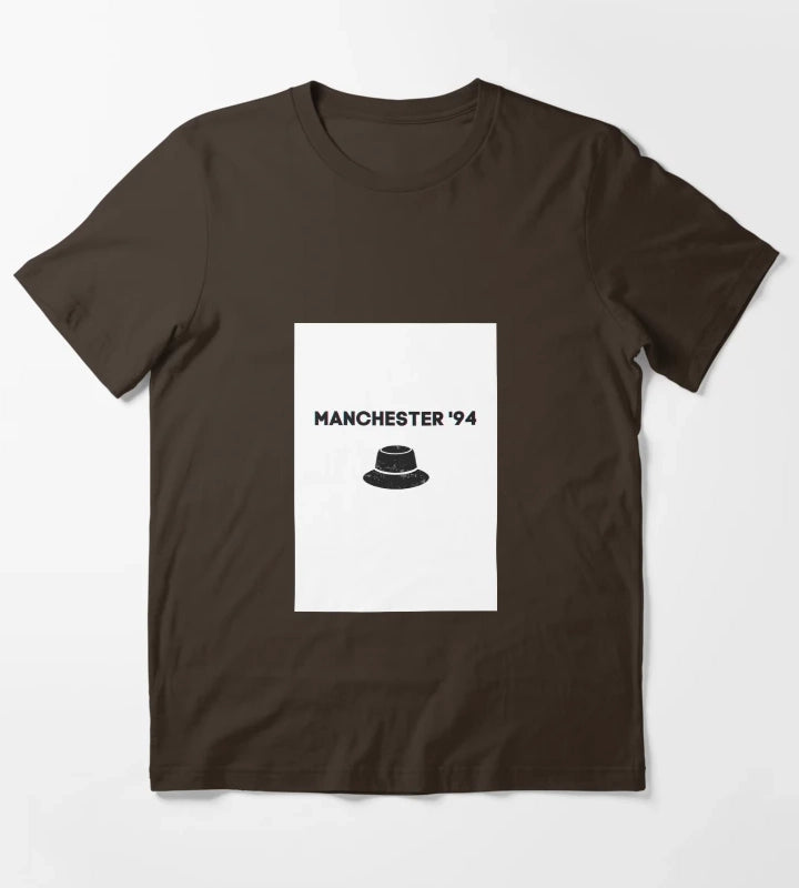 Manchester 94 Britpop Nostalgia 90s Indie Music T-Shirt Brown