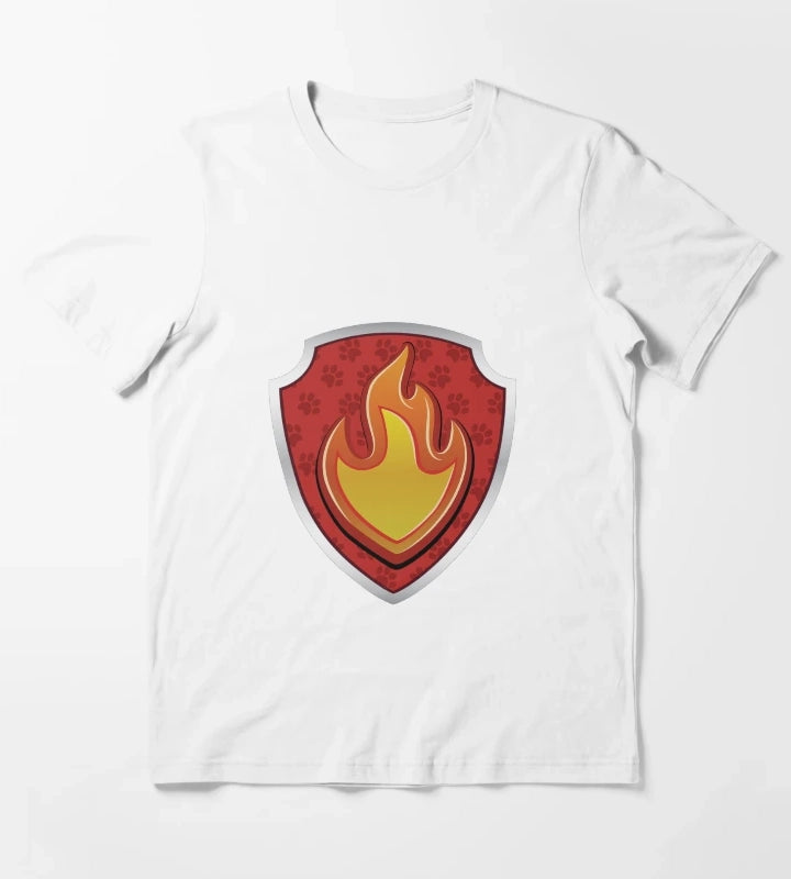 Marshal Fire Puptag GraphicLoveShop T-Shirt White