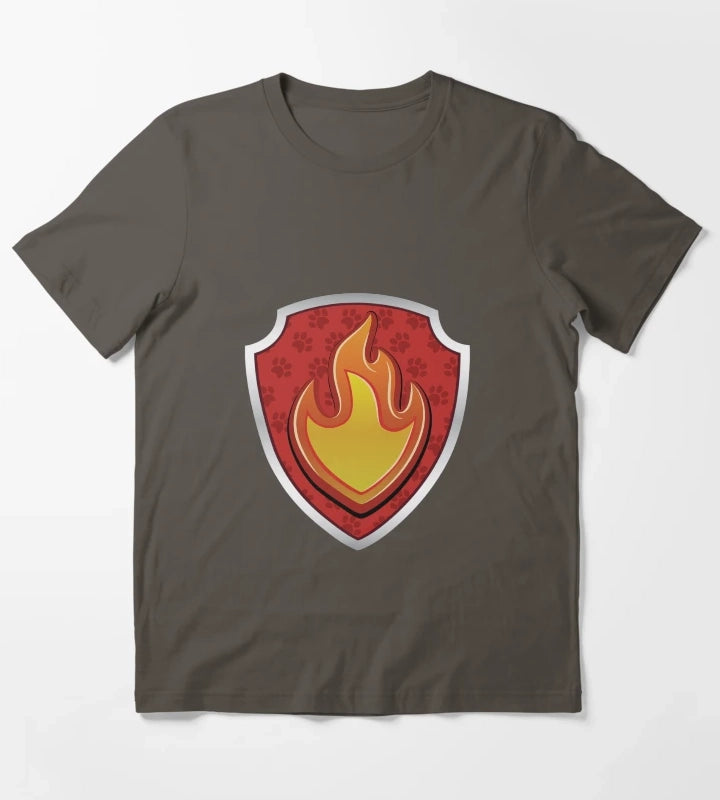 Marshal Fire Puptag GraphicLoveShop T-Shirt Dark Grey