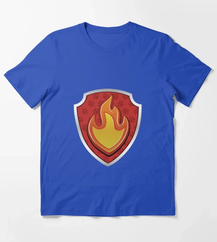 Marshal Fire Puptag GraphicLoveShop T-Shirt Blue