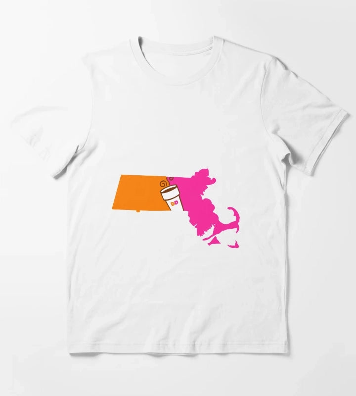 Massachusetts Coffee T-Shirt White