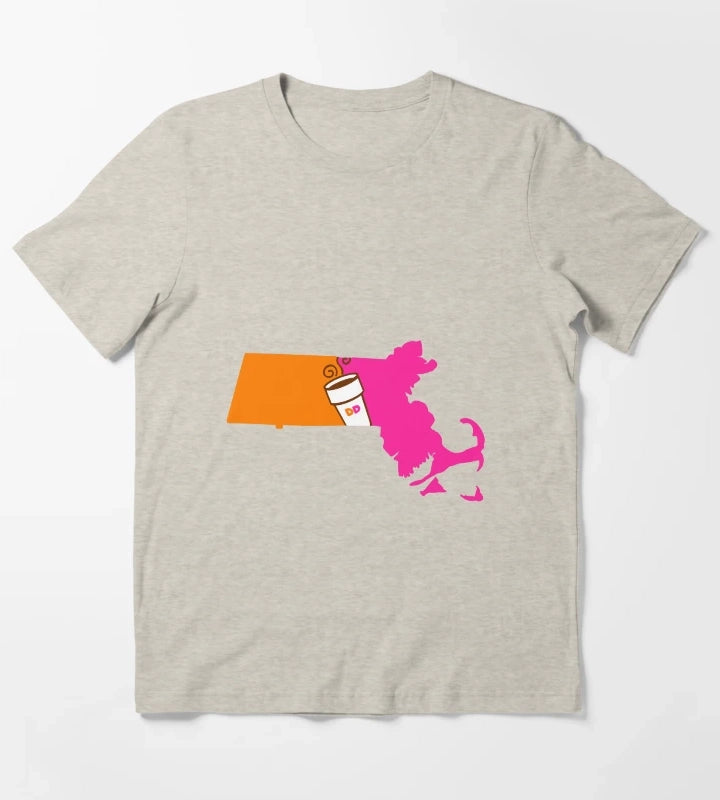 Massachusetts Coffee T-Shirt Cream