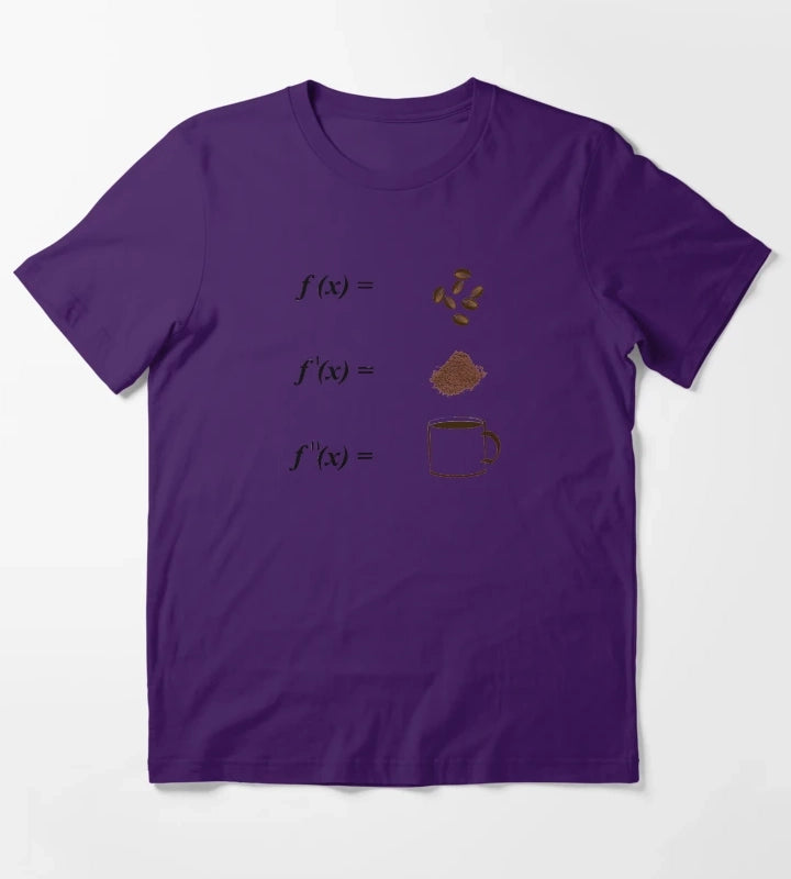 Math and Coffee Integrations Calculus Mathematics Math Students T-Shirt Purple