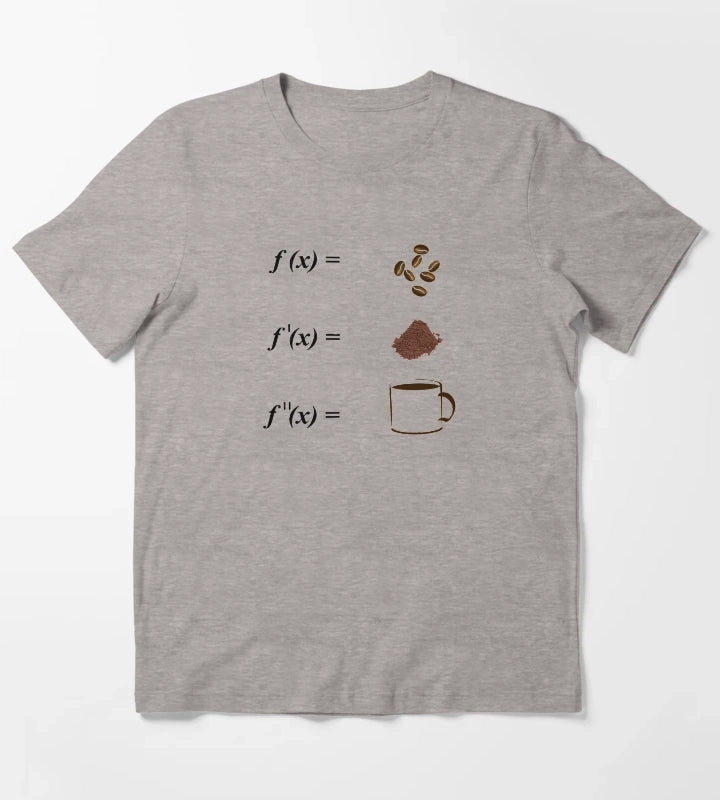 Math and Coffee Integrations Calculus Mathematics Math Students T-Shirt Heather Grey