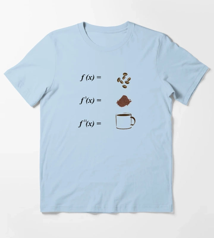 Math and Coffee Integrations Calculus Mathematics Math Students T-Shirt Sky Blue