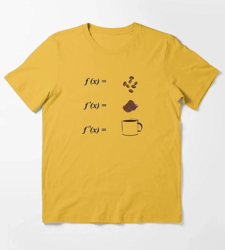 Math and Coffee Integrations Calculus Mathematics Math Students T-Shirt Yellow