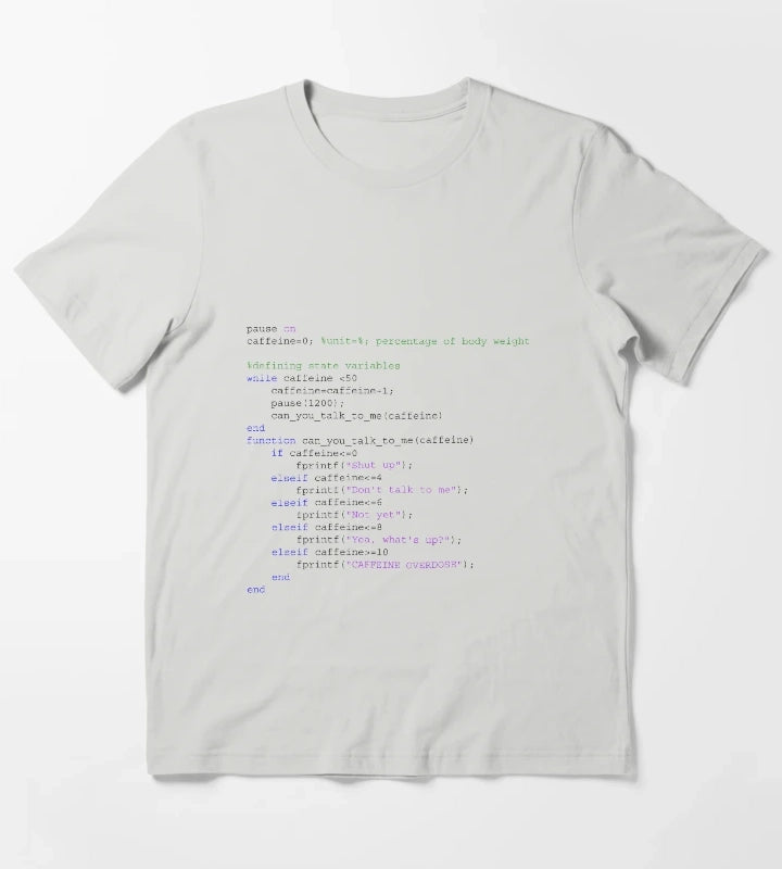Matlab engineer coffee T-Shirt Light Grey