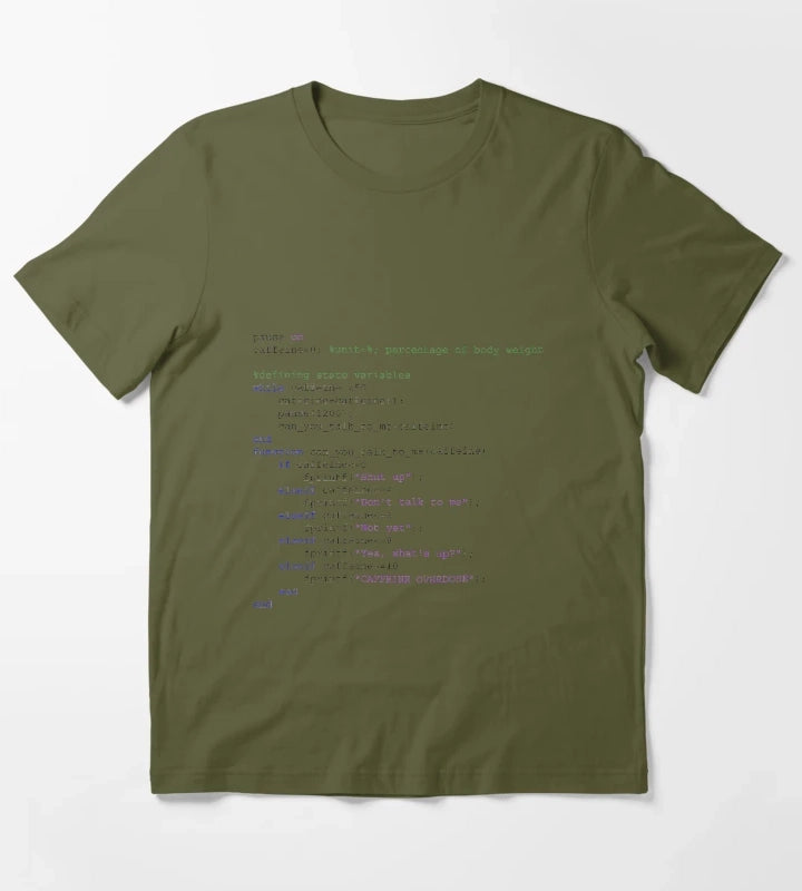 Matlab engineer coffee T-Shirt Olive Green