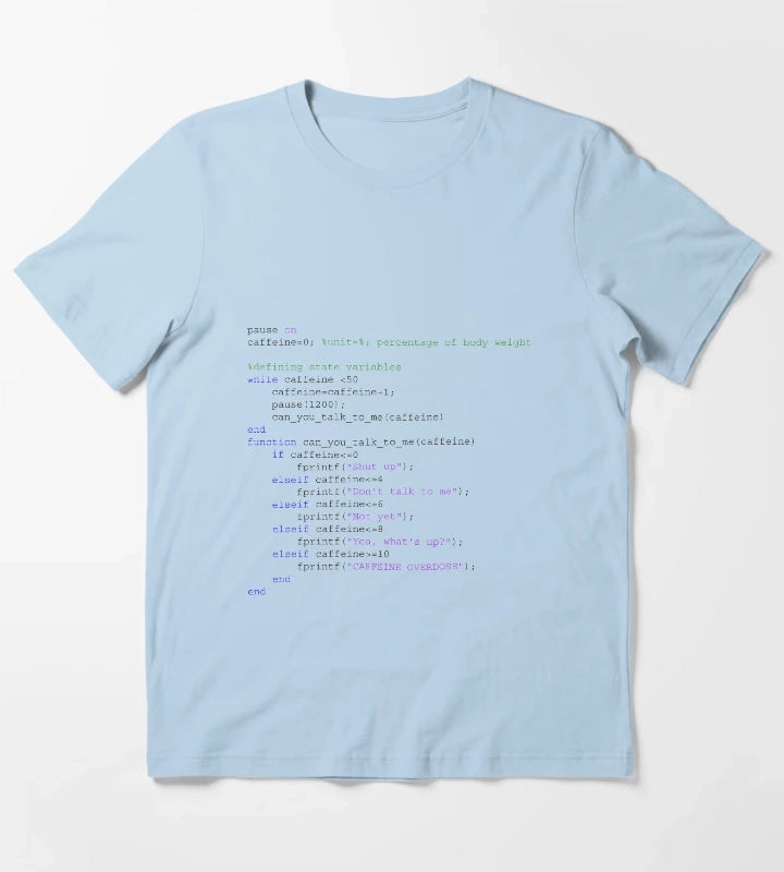 Matlab engineer coffee T-Shirt Sky Blue
