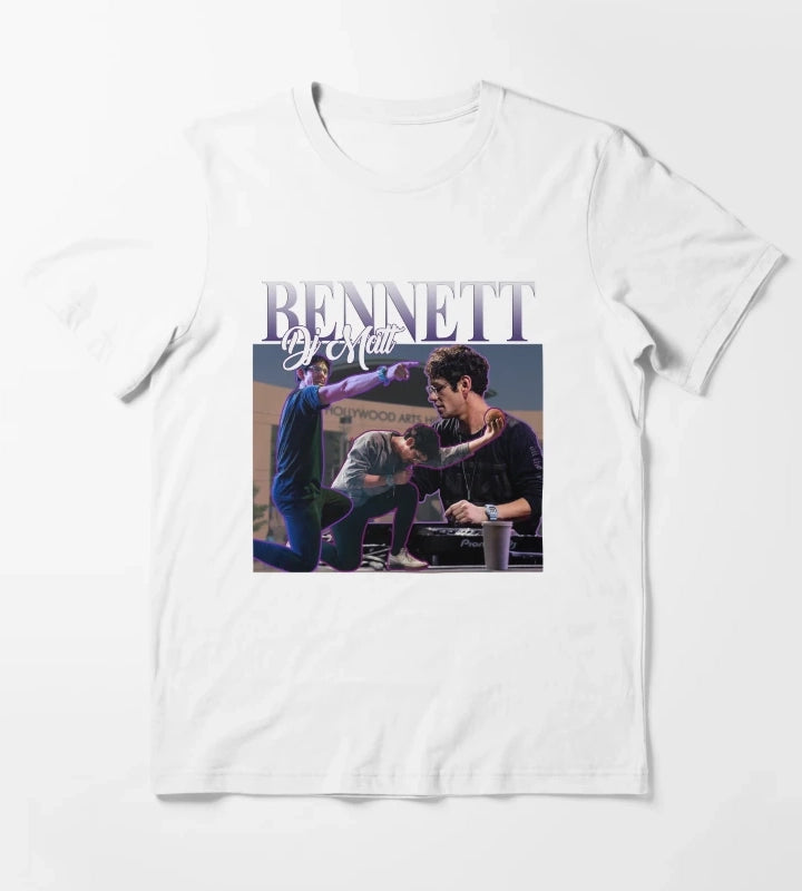 Matt Bennett Retro Homage Design T-Shirt White