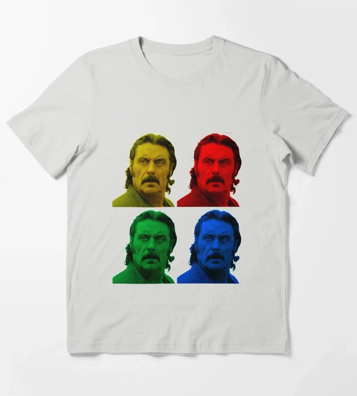 Mens My Favorite Al Swearengen Warholl Wild West Americana Halloween T-Shirt Light Grey