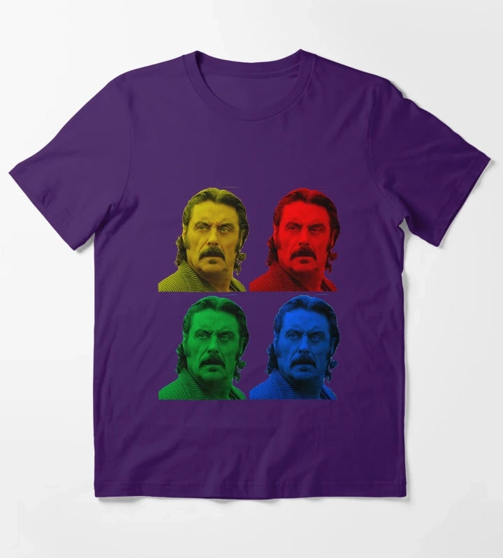 Mens My Favorite Al Swearengen Warholl Wild West Americana Halloween T-Shirt Purple