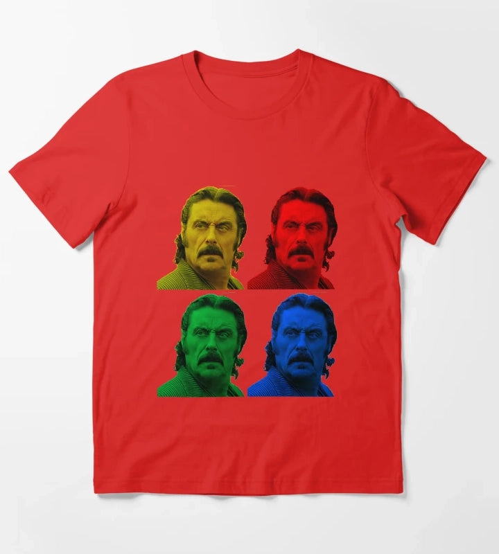 Mens My Favorite Al Swearengen Warholl Wild West Americana Halloween T-Shirt Red