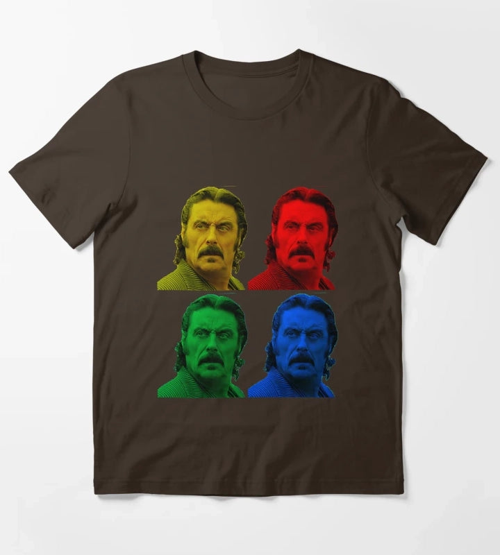 Mens My Favorite Al Swearengen Warholl Wild West Americana Halloween T-Shirt Brown