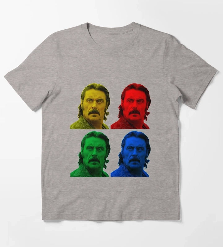 Mens My Favorite Al Swearengen Warholl Wild West Americana Halloween T-Shirt Heather Grey