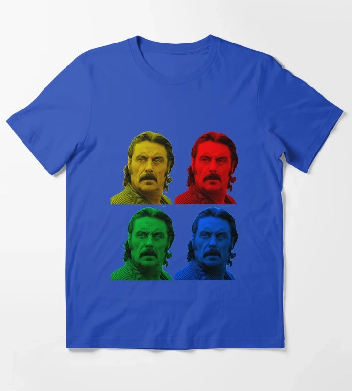 Mens My Favorite Al Swearengen Warholl Wild West Americana Halloween T-Shirt Blue