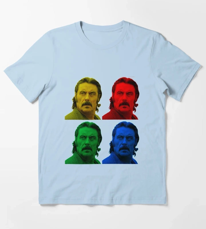 Mens My Favorite Al Swearengen Warholl Wild West Americana Halloween T-Shirt Sky Blue
