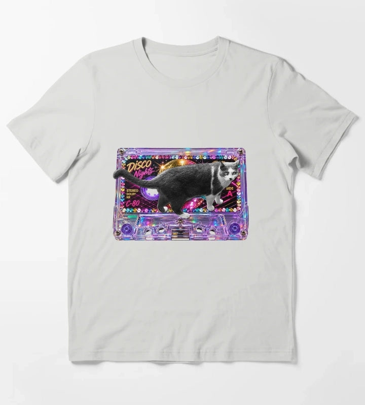 Meow Mix Disco T-Shirt Light Grey