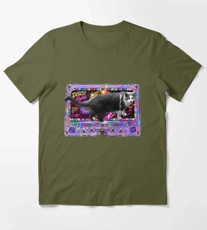 Meow Mix Disco T-Shirt Olive Green