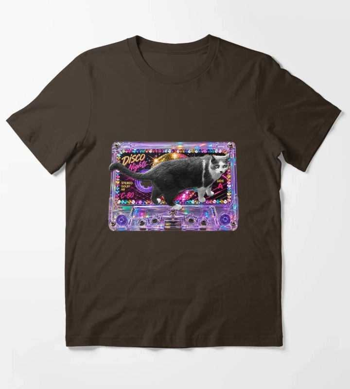 Meow Mix Disco T-Shirt Brown