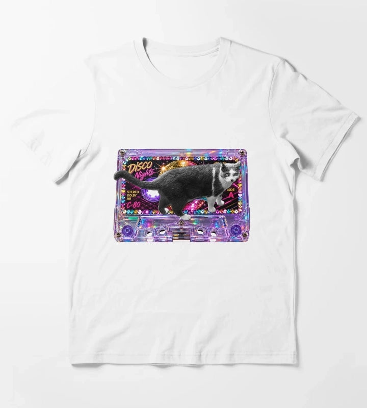 Meow Mix Disco T-Shirt White