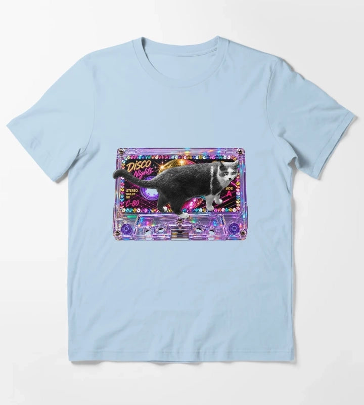 Meow Mix Disco T-Shirt Sky Blue