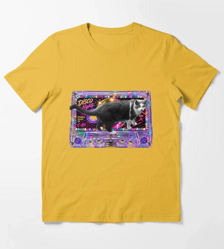 Meow Mix Disco T-Shirt Yellow