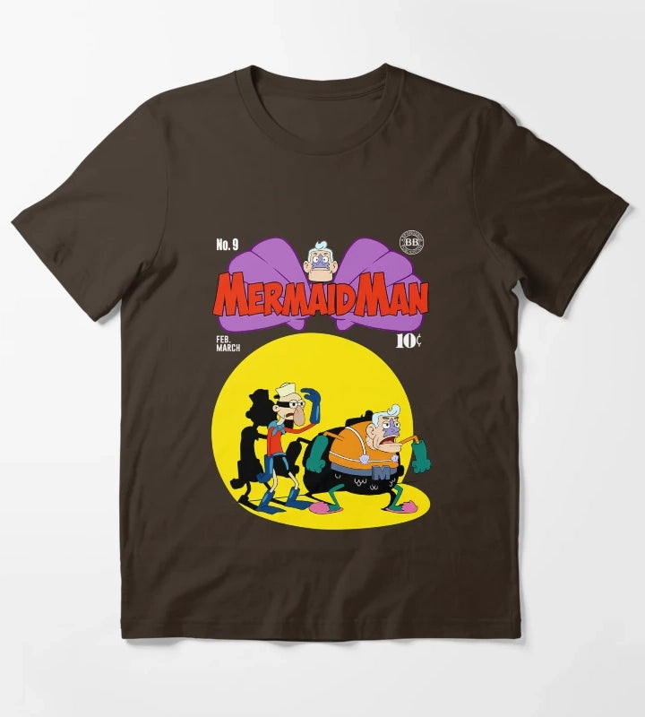 Mermaid Man T-Shirt Brown