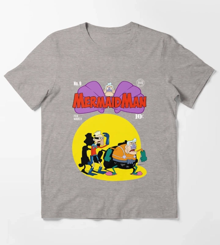 Mermaid Man T-Shirt Heather Grey