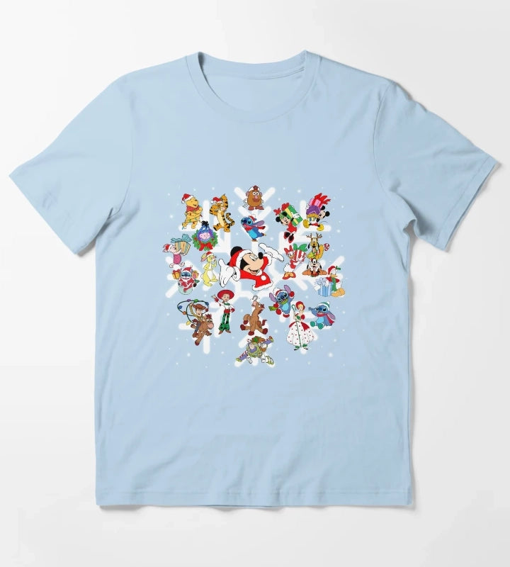 Merry Christmas For Friends T-Shirt Sky Blue