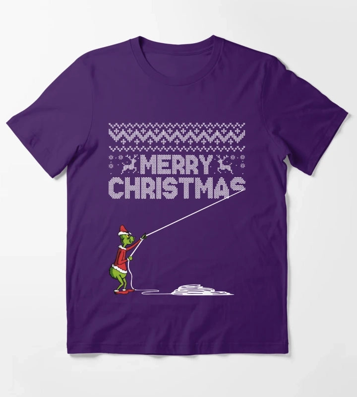 Merry Christmas Sweater T-Shirt Purple