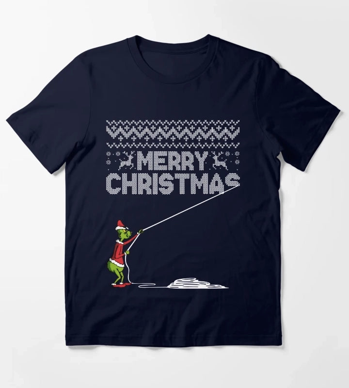 Merry Christmas Sweater T-Shirt Navy