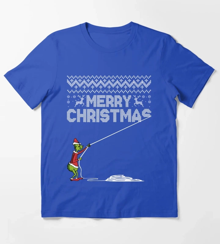 Merry Christmas Sweater T-Shirt Blue