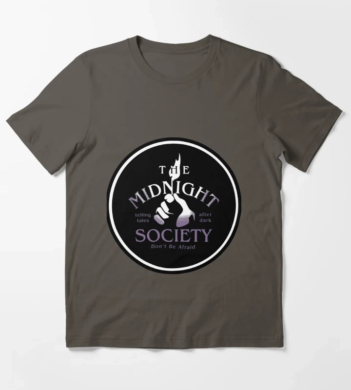 Midnight Societey Member 90s Show Horror T-Shirt Dark Grey