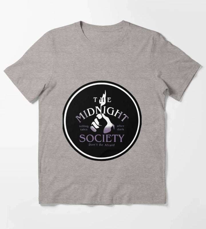 Midnight Societey Member 90s Show Horror T-Shirt Heather Grey