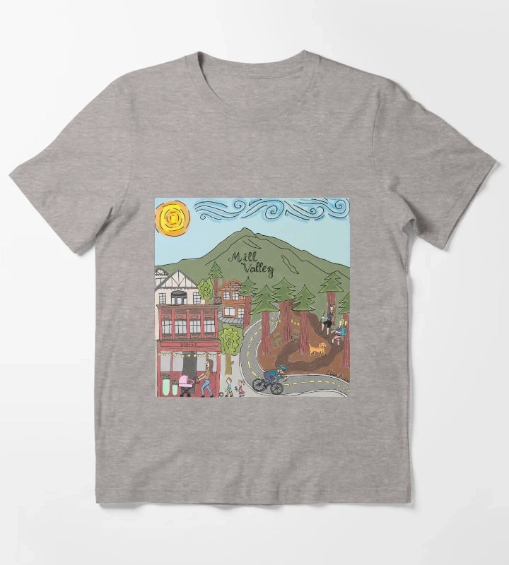 Mill Valley California T-Shirt Heather Grey