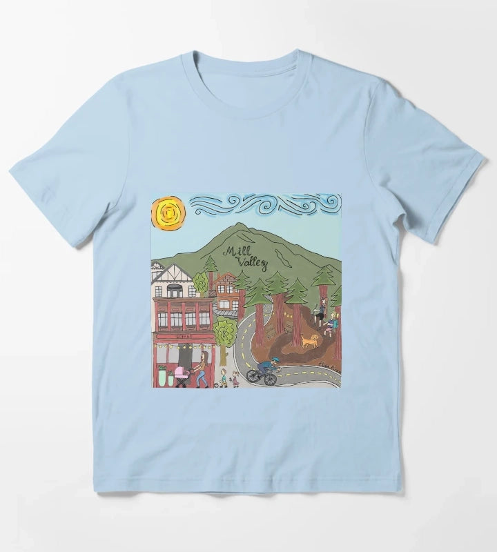 Mill Valley California T-Shirt Sky Blue