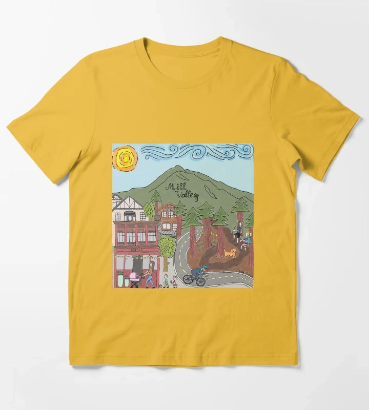 Mill Valley California T-Shirt Yellow