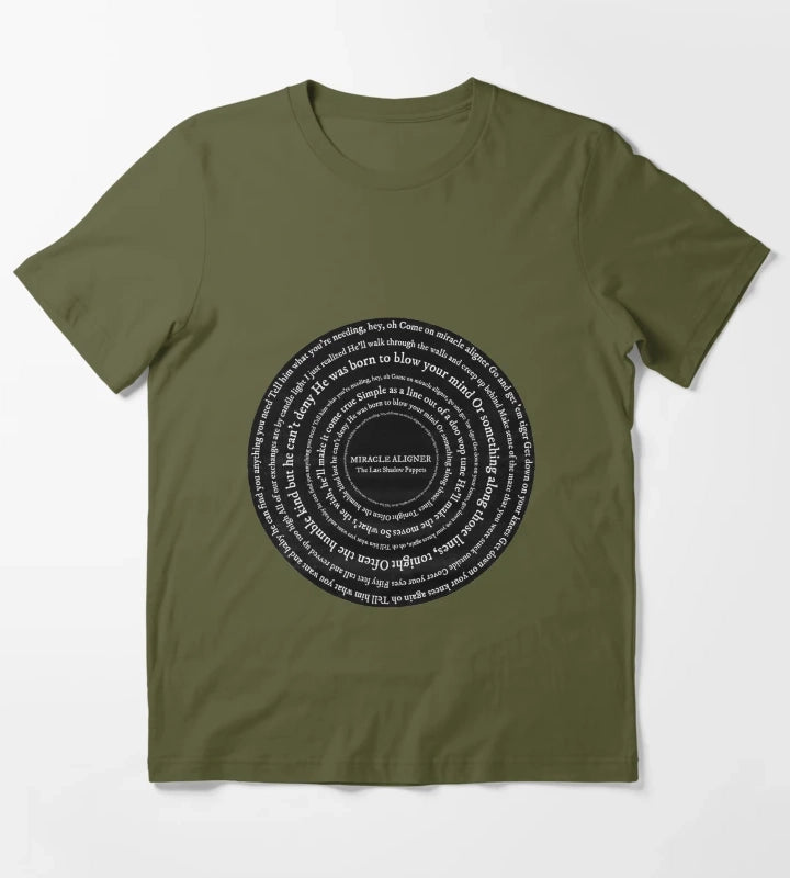 Miracle Aligner Lyric Circle T-Shirt Olive Green