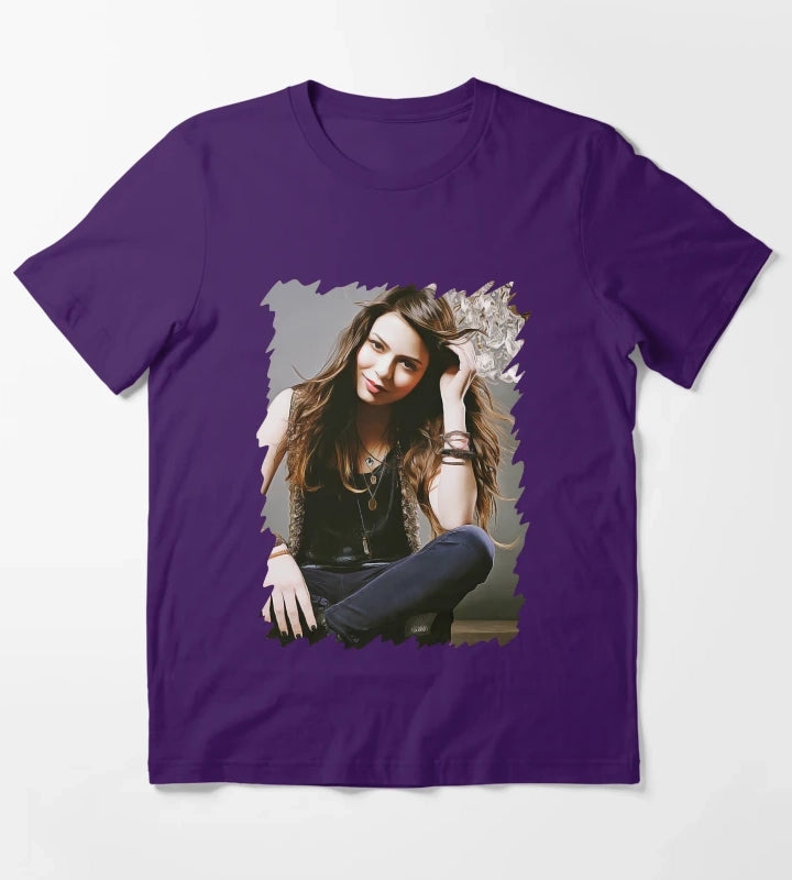 Miranda Cosgrove Oil Paint T-Shirt Purple