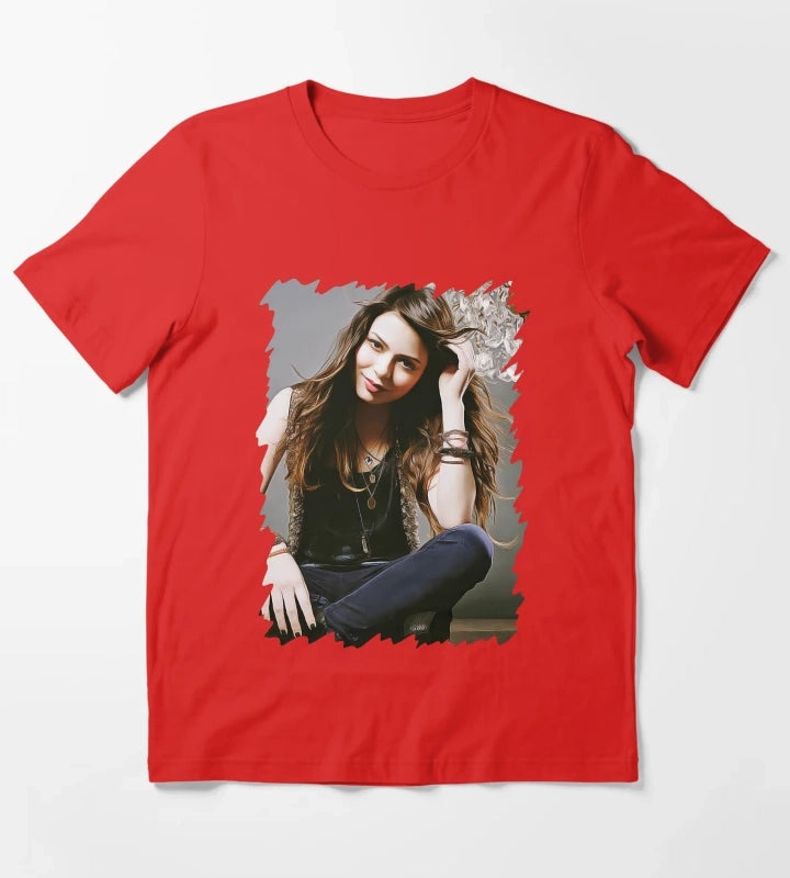 Miranda Cosgrove Oil Paint T-Shirt Red