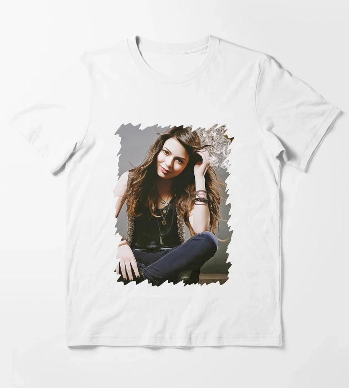 Miranda Cosgrove Oil Paint T-Shirt White