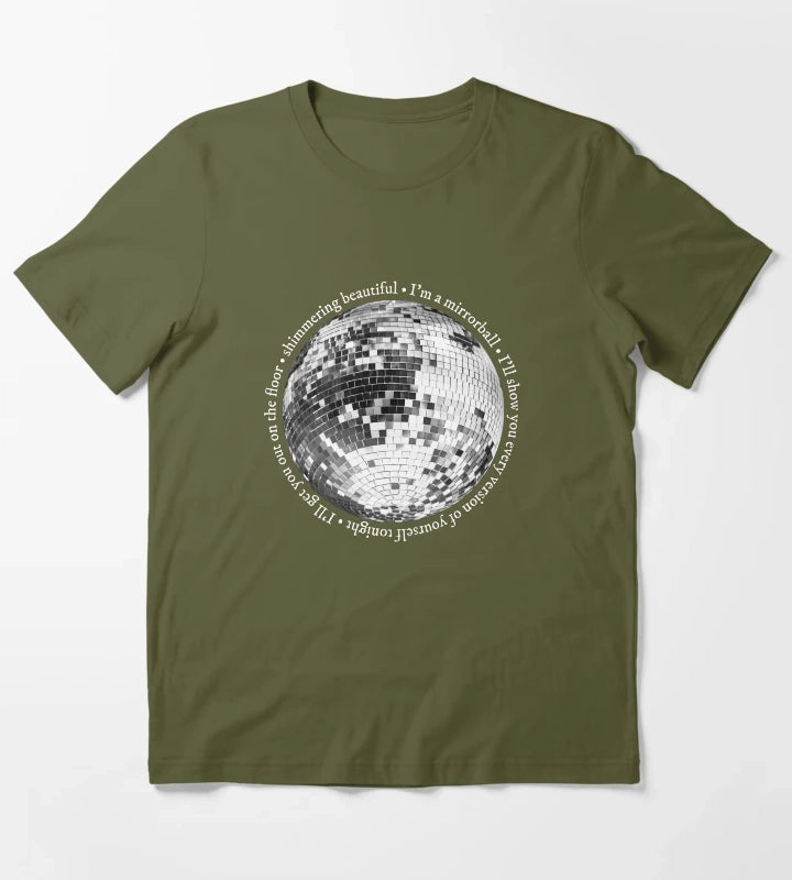 Mirrorball T-Shirt Olive Green