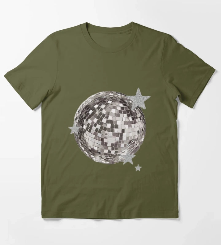 Mirrorball stars T-Shirt Olive Green