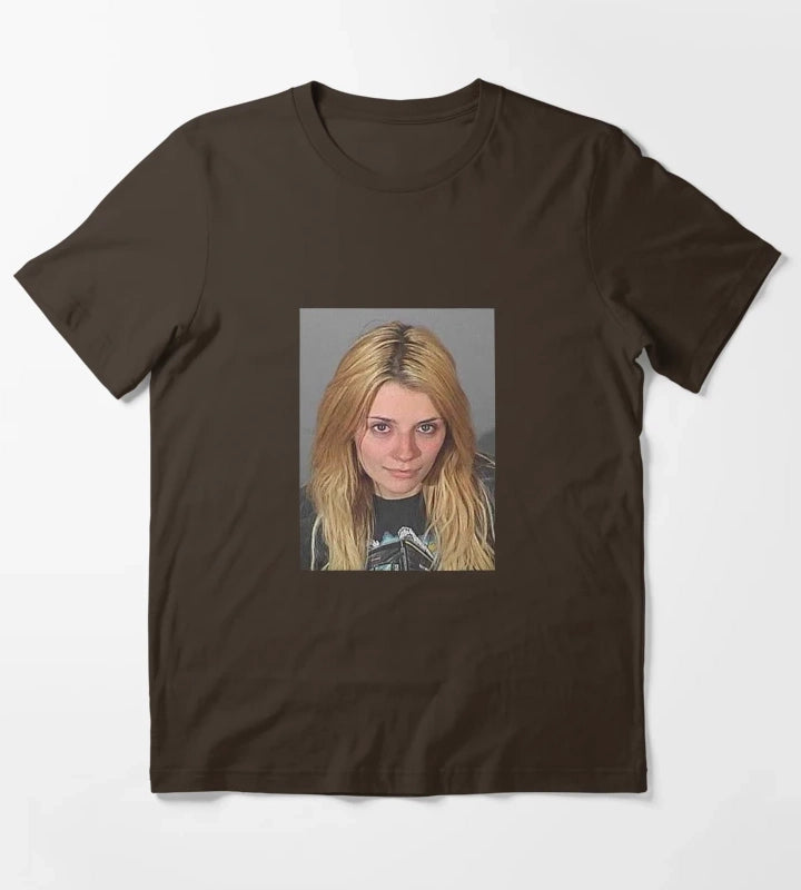 Mischa Barton Mugshot 2007 T-Shirt Brown