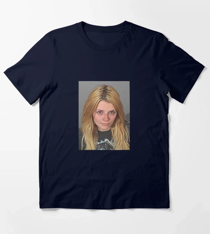 Mischa Barton Mugshot 2007 T-Shirt Navy